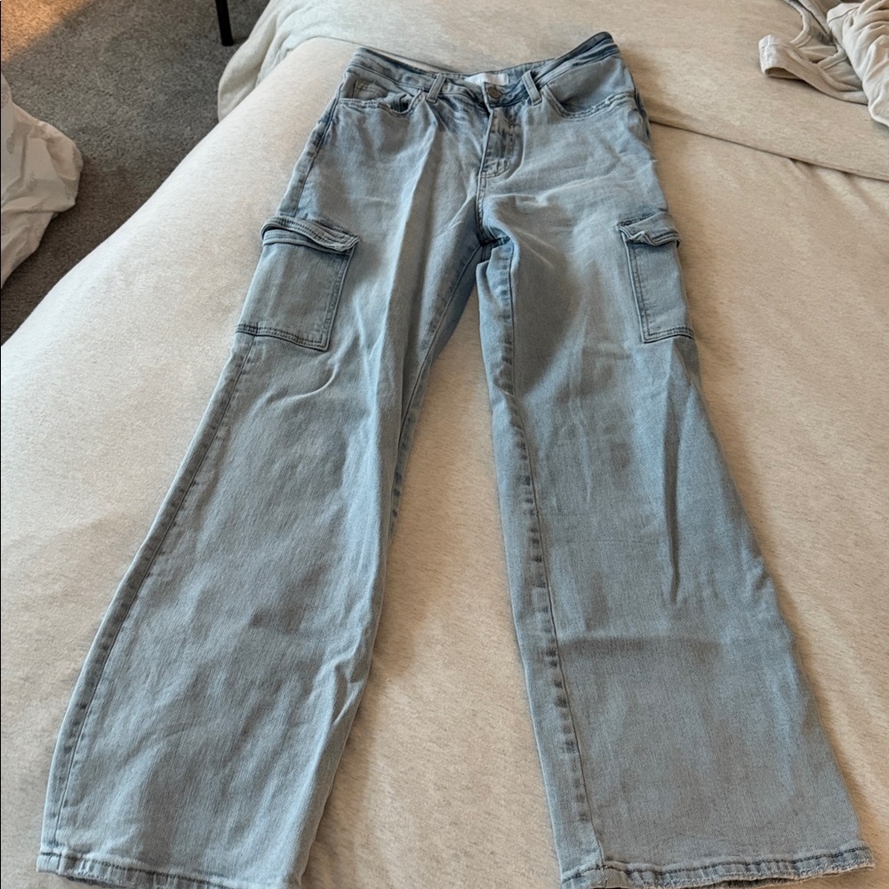 Light Blue Cargo Jeans Vervet